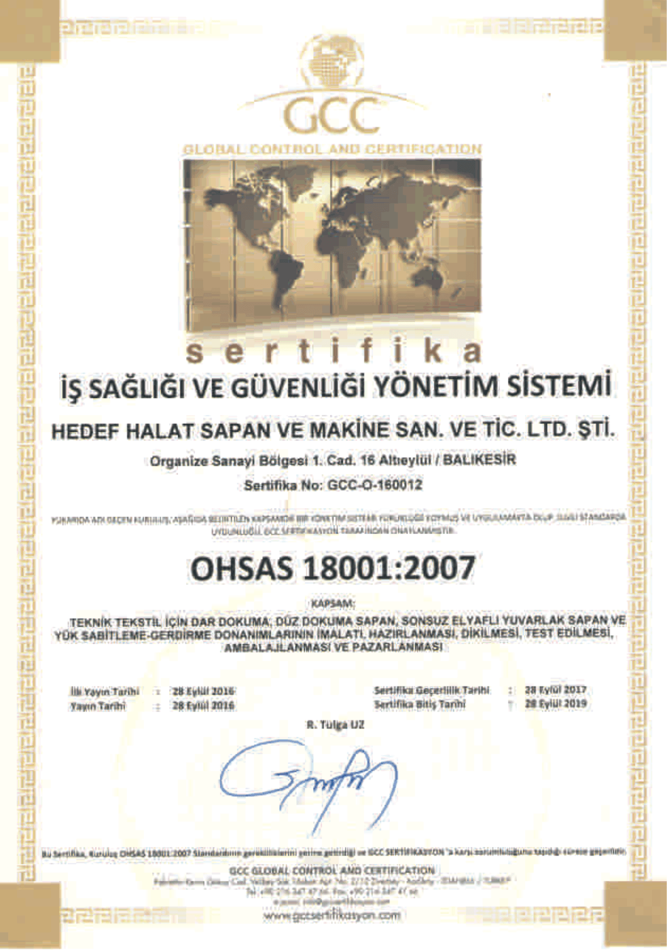 Ohsas 18001:2007